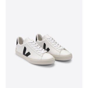 NEW Veja Campo Chromefree Leather White Black Sneakers Size 10.